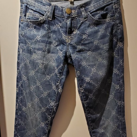 Current/Elliot Rolled Skinny Indigo Lattice - Picture 4 of 5